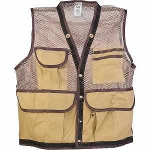Jim-Gem® 8-Pocket Nylon Mesh Cruiser Vest<br /><h5>Hi-Vis Orange or Tan</h5>