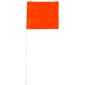 Blackburn PVC Stake Flags, 4” x 5” x 24”, Fluorescent Orange, Bundle of 100
