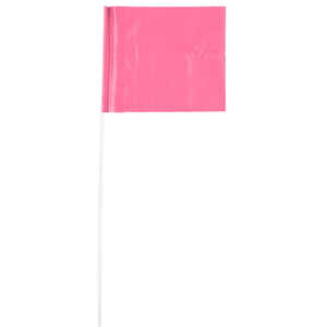Blackburn PVC Stake Flags, 4” x 5” x 24”, Fluorescent Pink, Bundle of 100