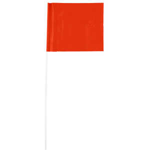 Blackburn PVC Stake Flags, 4” x 5” x 24”, Orange, Bundle of 100