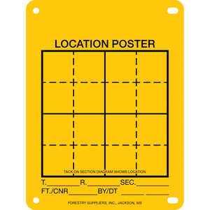 Aluminum Location Poster, 4” x 6”, Pack of 100