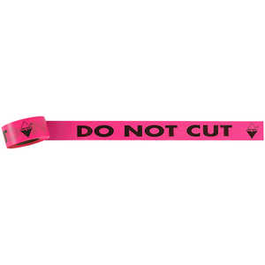 Presco Vinyl Flagging, “DO NOT CUT”, Pink Glo