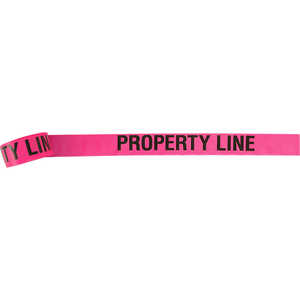 Presco Vinyl Flagging, “PROPERTY LINE”, Pink Glo