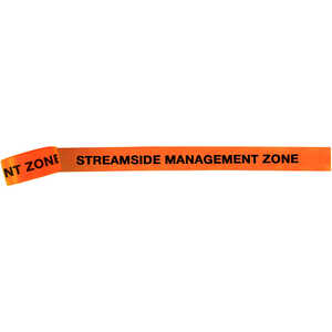 Presco Vinyl Flagging, “SMZ BOUNDARY”, Orange Glo