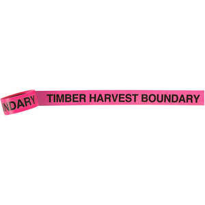 Presco Vinyl Flagging, “TIMBER HARVEST BOUNDARY”, Pink Glo