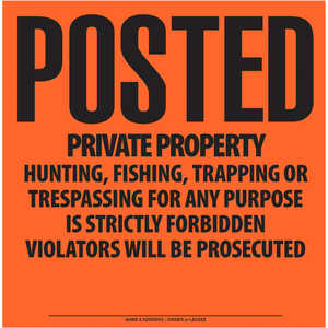 “Posted Private Property” Aluminum Posted Sign