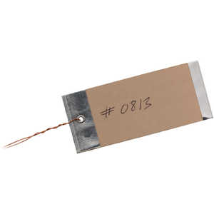 Aluminum Tags with Cardboard Backing and Wire, 1-1/2” x 3-1/2”, Box of 500