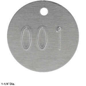 Round Numbered Aluminum Tags