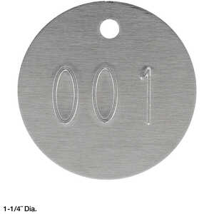 Round Numbered Aluminum Tags
