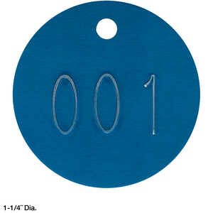 Round Numbered Aluminum Tags
