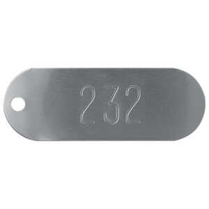 Racetrack Numbered Aluminum Tags