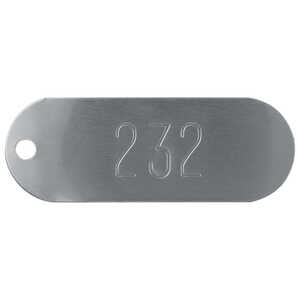 Racetrack Numbered Aluminum Tags
