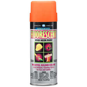 Zynolyte Lead-Free Fluorescent Glo Spray Paint, Orange