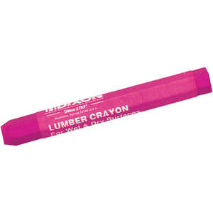 Dixon Lumber Crayons, Fluorescent Pink, Box of 12