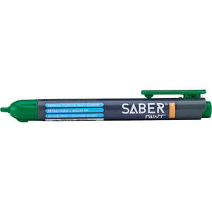 Saber Paint RT Retractable Paint Marker, Green