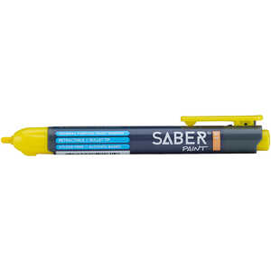 Saber Paint RT Retractable Paint Marker, Yellow