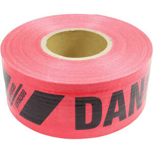 Presco Reinforced Barricade Tape, DANGER / PELIGRO – 3˝ x 500´