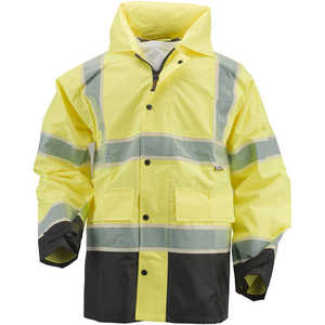 Alpha Workwear Class 3 Rain Jacket, XXX-Large, 55˝-58˝ Chest