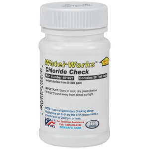Chloride Test Strips, 0-500 ppm, Bottle of 50