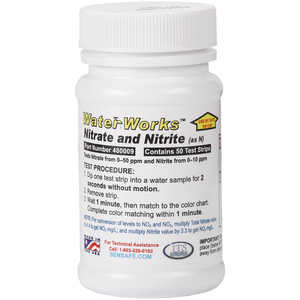 Nitrate/Nitrite Nitrogen Test Strips, 0-50/0.15-10 ppm, Bottle of 50