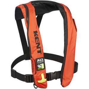 Kent Type V A/M-33 All Clear Auto/Manual Inflatable Life Jacket PFD, Orange