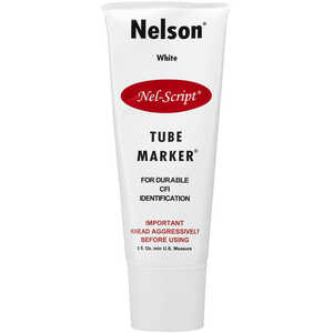 Nelson Nel-Script Marking Paint, 6 oz. Tube, White