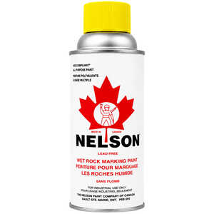Nelson Wet Rock Aerosol Marking Paint, 12 oz. Yellow