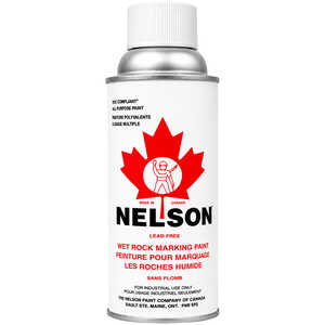 Nelson Wet Rock Aerosol Marking Paint, 12 oz. White