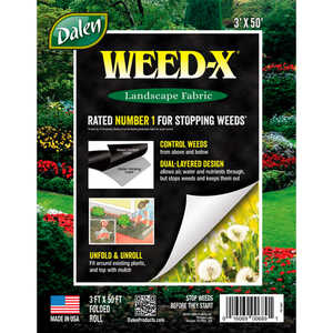 Dalen Weed-X Premium Permanent Landscaping Fabric, 3' x 50' Roll (150 sq. ft.)