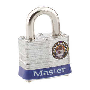 Master Lock Laminated Steel Pin Tumbler Padlock, Keyed Alike, Pk. of 1