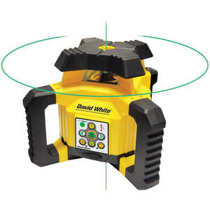 David White LM 130HVG Horizontal/Vertical Rotary Laser, Green Beam with LD 320-TR Detector