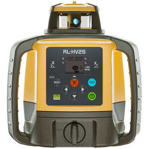 Topcon Dual-Slope Laser Level Model RL-HV2S w/Alkaline Batteries and LS-80L Laser Sensor