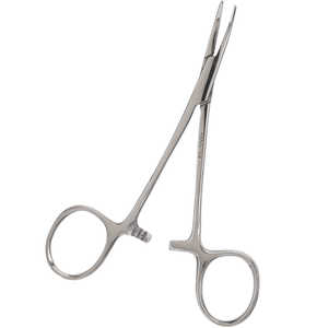 Stainless Steel Hemostatic Forceps, 5” Curved