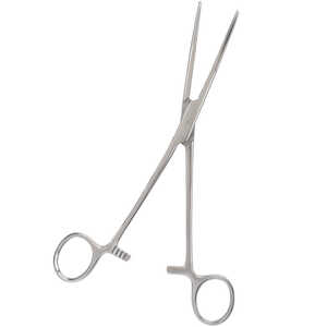 Stainless Steel Hemostatic Forceps, 8” Straight