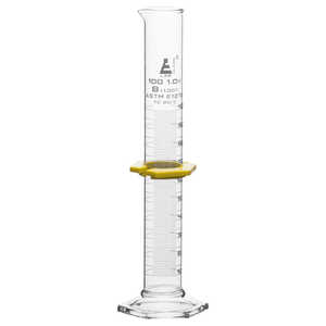 Glass Graduated Cylinder, 100 ml, 1 ml Graduations