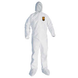 KleenGuard™ A20 Breathable Particle Protection Coveralls
<br /><h5>With elastic wrists, ankles, hood, and boots.</h5>