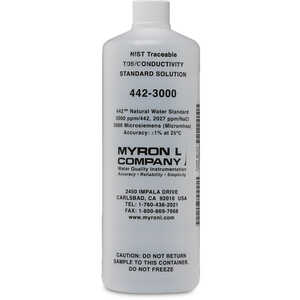 Myron L Company 3,000 ppm 442 Natural Water Standard Solution for Salinity and TDS Calibration, 32 oz. Bottle