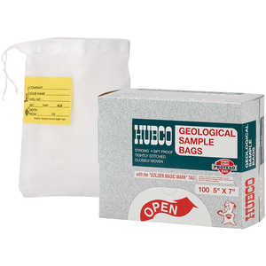 Hubco Protexo Cloth Soil Sample Bags, 5” x 7”, Box of 100