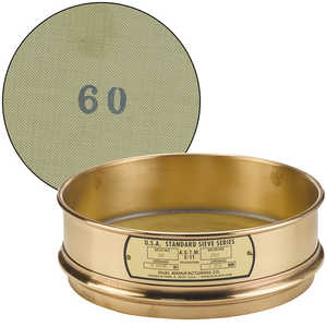 No. 60; 250 µm/0.0098” Dual Manufacturing Standard Testing Sieve