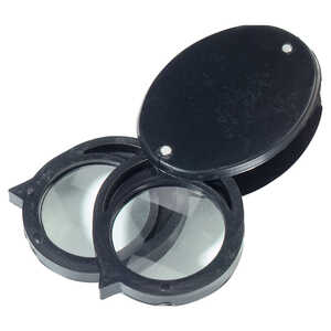 Economical Folding Pocket Magnifier, Double Lens - 5x, 10x, 7/8”