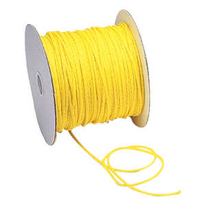 Hollow Braided Poly Rope, Hi-Vis Yellow