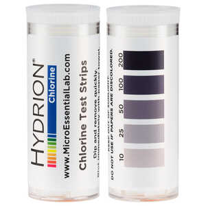 Hydrion Chlorine Test Strips, 10-200 ppm