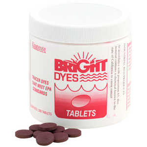 Bright Dyes FWT Red Fluorescent Dye Tablets, 200 Ct. Bottle