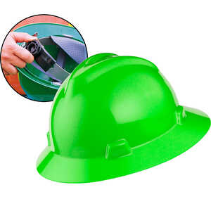 MSA V-Gard Hat w/Ratchet, Lime