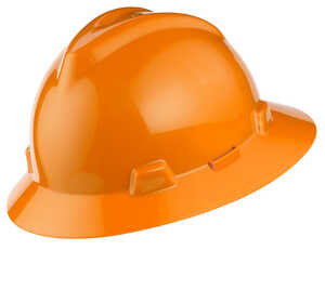 MSA V-Gard Hat w/Staz-On Susp., Orange