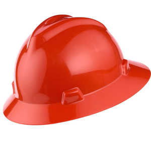 MSA V-Gard Hat w/Ratchet, Red