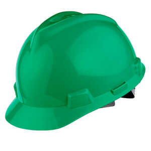 MSA V-Gard Slotted Cap w/Staz-On Susp., Green