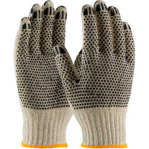 PIP Cotton/Polyester Grip Gloves, Large (Men's)