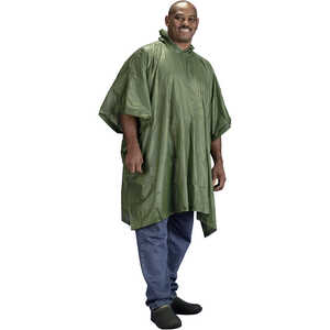 Rothco Laminated Nylon Poncho, Olive Drab