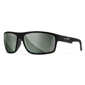 Wiley X Peak Safety Glasses, Matte Black Frame with Silver Flash Lens